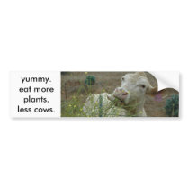 eat more plants. less cows. bumper stickers by orbiting eat more plants. less cows. bumper stickers