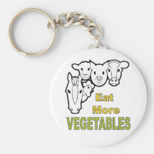 Eat More Vegetables! - Animals Agree! Key Chains