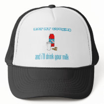 Eat My Cookies And Drink My Milk Oreo Font Spoof hats