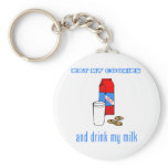 Eat My Cookies And Drink My Milk Oreo Font Spoof Key Chain