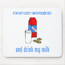 Eat My Cookies And Drink My Milk Oreo Font Spoof mousepads