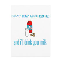 Eat My Cookies And Drink My Milk Oreo Font Spoof postcards