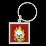 Eat My Flames Skull keychains