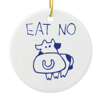 Eat no cow - blueb christmas ornament