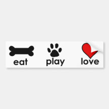 Eat.Play.Love. Bumper Sticker