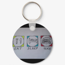 eat,sleep,4by4 keychains