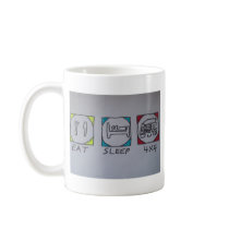 eat,sleep,4by4 mugs by pbkooistra eat,sleep,4by4 mugs