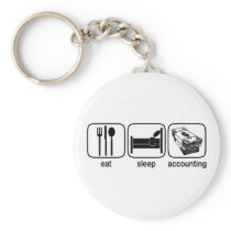 Eat Sleep Accounting Keychain