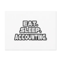 Eat Sleep Accounting postcards
