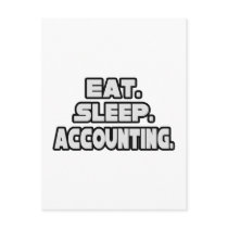 Eat Sleep Accounting postcards