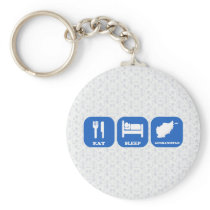 Eat Sleep Afghanistan Keychain