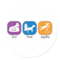 Eat Sleep Agility Pee stickers