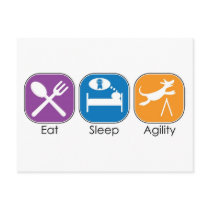 Eat Sleep Agility postcards by mariabellimages Eat Sleep Agility postcards
