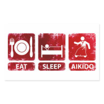 Eat Sleep Aikido Rectangle Sticker