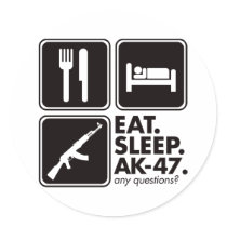 Eat Sleep AK-47 - Black stickers by visualnewbie Eat Sleep AK-47 - Black stickers