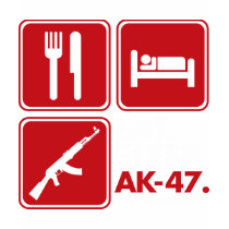 Eat Sleep AK-47 - Red and White t-shirts by visualnewbie Eat Sleep AK-47 - Red and White t-shirts