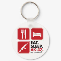 Eat Sleep AK-47 - Red keychains