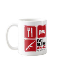 Eat Sleep AK-47 - Red mugs by visualnewbie Eat Sleep AK-47 - Red mugs