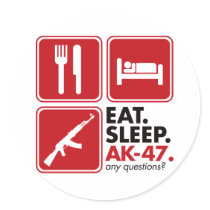Eat Sleep AK-47 - Red stickers by visualnewbie Eat Sleep AK-47 - Red stickers