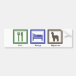 Eat Sleep Alpacas Bumper Sticker