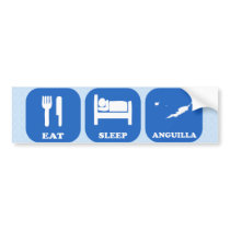 Eat Sleep Anguilla Bumper Sticker