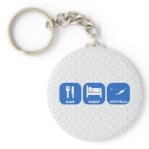 Eat Sleep Anguilla Key Chain