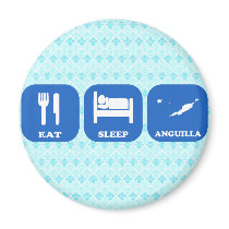 Eat Sleep Anguilla Fridge Magnet