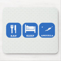 Eat Sleep Anguilla Mousepads