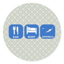 Eat Sleep Anguilla Sticker