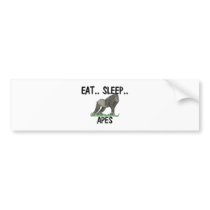 Eat Sleep APES bumper stickers by AnimalShirts Eat Sleep APES bumper stickers