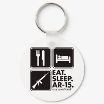 Eat Sleep AR-15 - Black keychains