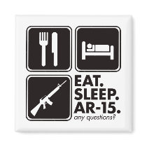 Eat Sleep AR-15 - Black magnets