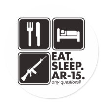 Eat Sleep AR-15 - Black stickers by visualnewbie Eat Sleep AR-15 - Black stickers