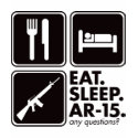 Eat Sleep AR-15 - Black t-shirts by visualnewbie Eat Sleep AR-15 - Black t-shirts