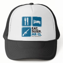 Eat Sleep AR-15 - Blue hats by visualnewbie Eat Sleep AR-15 - Blue hats