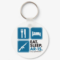 Eat Sleep AR-15 - Blue keychains