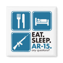 Eat Sleep AR-15 - Blue magnets