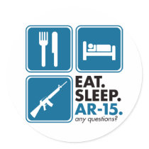 Eat Sleep AR-15 - Blue stickers by visualnewbie Eat Sleep AR-15 - Blue stickers