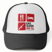 Eat Sleep AR-15 - Red Trucker Hats