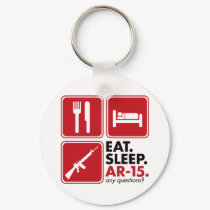 Eat Sleep AR-15 - Red keychains