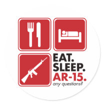 Eat Sleep AR-15 - Red stickers by visualnewbie Eat Sleep AR-15 - Red stickers