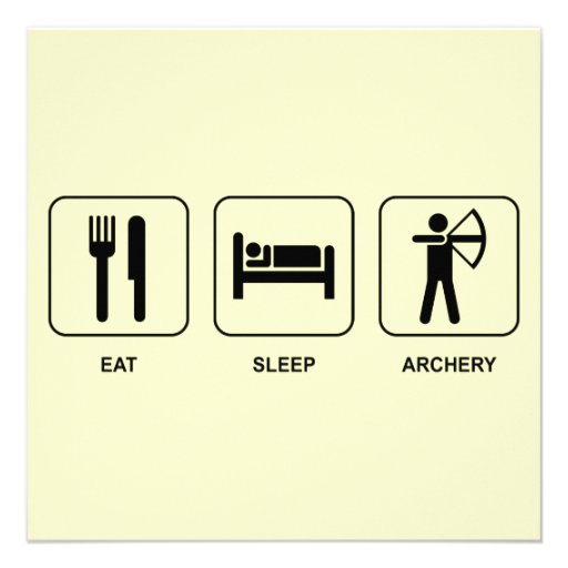Eat Sleep Archery Invite