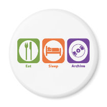 Eat Sleep Archive Fridge Magnet
