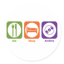 Eat Sleep Archive Stickers