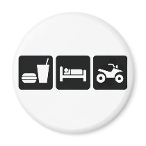 Eat Sleep ATV Fridge Magnet