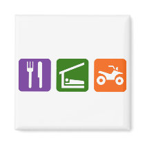 Eat Sleep ATV Refrigerator Magnet
