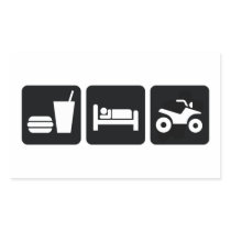 Eat Sleep ATV Rectangle Sticker