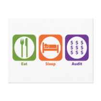 Eat Sleep Audit Postcards