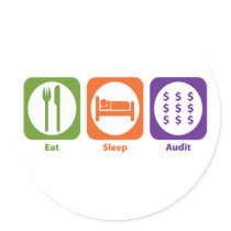 Eat Sleep Audit Sticker