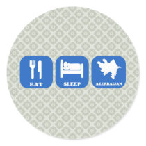 Eat Sleep Azerbaijan Round Sticker